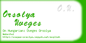 orsolya uveges business card