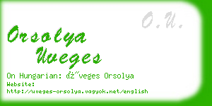 orsolya uveges business card